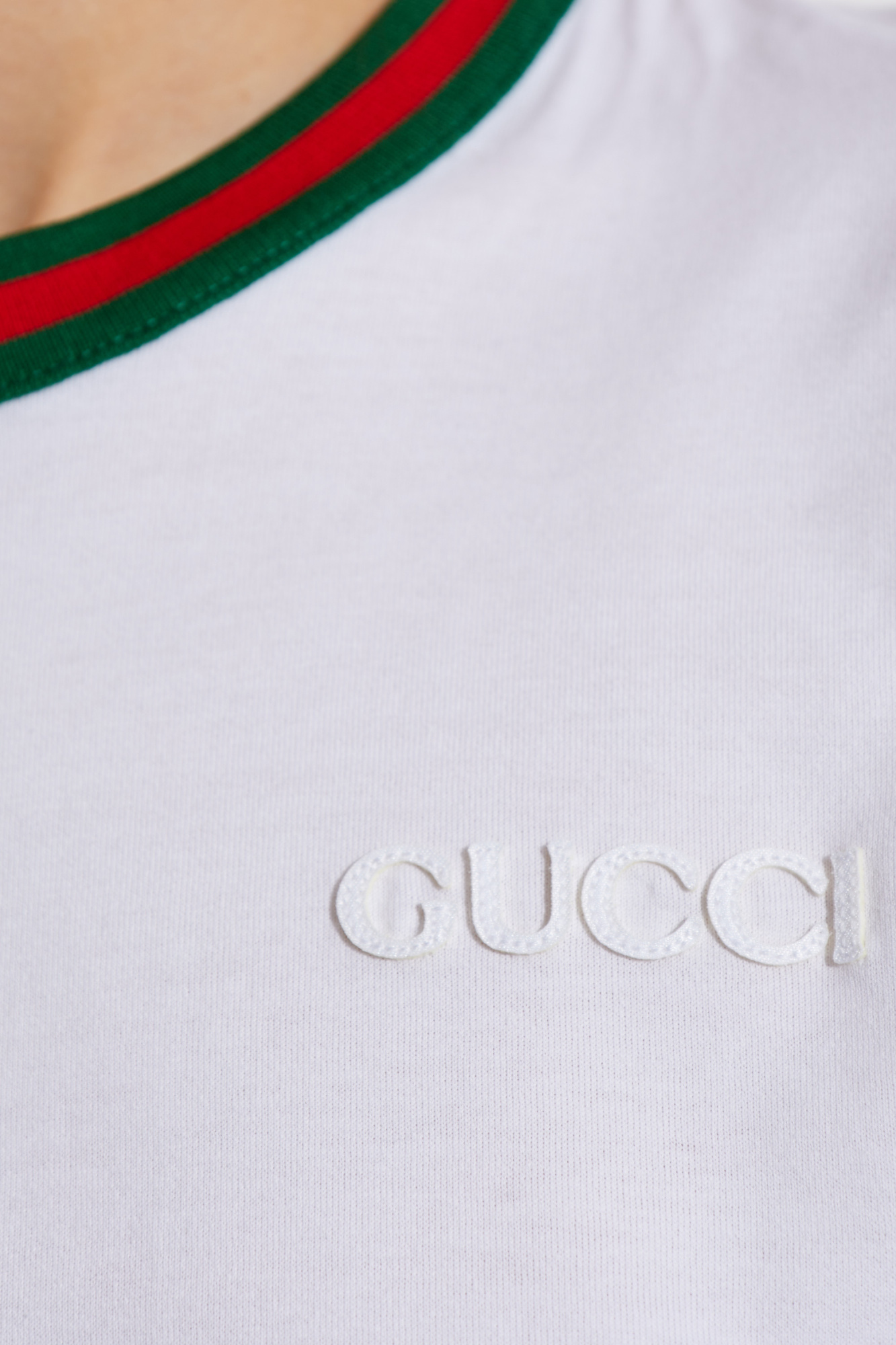 White T-shirt with logo Gucci - Vitkac Italy White T-shirt with logo Gucci - Vitkac Italy